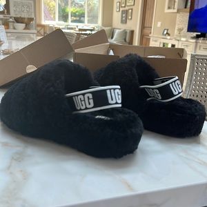 UGG Brand Fluff Yeah Slide~Size 9 Black